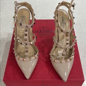 Valentino Garavani Nude Studded Heels